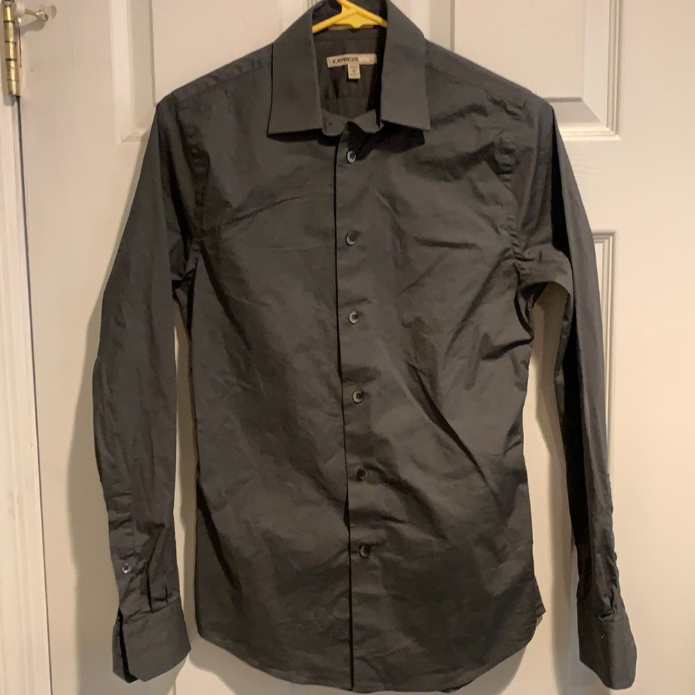 Express 1MX slim fit dress button down shirt